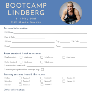 BOOTCAMP LINDBERG III - Registration form